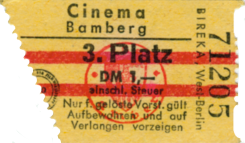 Eintrittskarte fÃ¼r das Cinema Bamberg